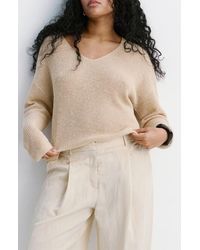 Mango - V-Neck Sweater - Lyst