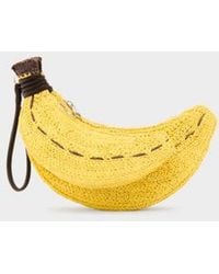 Simon Miller - Banana Bunch Woven Raffia Wristlet Clutch - Lyst