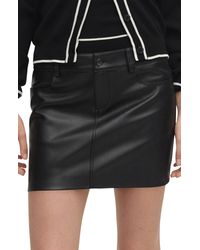 Mango - Faux Leather Miniskirt - Lyst