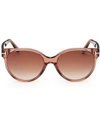 Tom Ford - Tallulah 56Mm Gradient Round Sunglasses - Lyst
