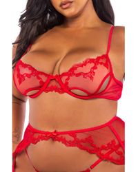 ROMA CONFIDENTIAL - Baroque Heart Underwire Bra & Garter Belt & Thong Set - Lyst