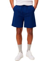 Les Deux - Patrick Stripe Drawstring Seersucker Shorts - Lyst