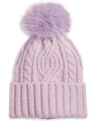 Treasure & Bond - Cable Stitch Pom Beanie - Lyst