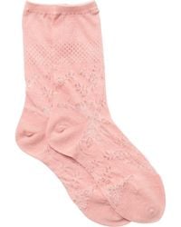 Natori - Floral Fields Crew Socks - Lyst