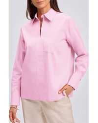 Foxcroft - Bella Solid Popover Top - Lyst