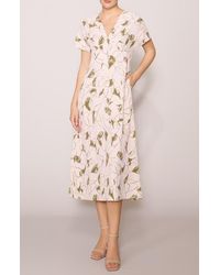 MELLODAY - Floral V-Neck Midi Dress - Lyst