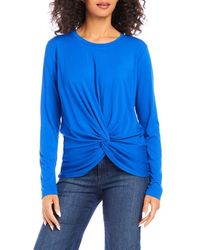 Karen Kane - Twist Front Long Sleeve Top - Lyst
