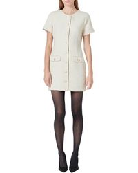 Endless Rose - Button Tweed Minidress - Lyst