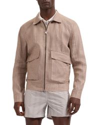 Bugatchi - Linen Bomber Jacket - Lyst