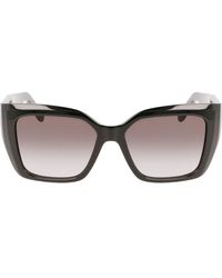Ferragamo - Gancini 55Mm Gradient Rectangular Sunglasses - Lyst