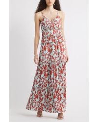 Chelsea28 - Ruffle Plissé Maxi Sundress - Lyst