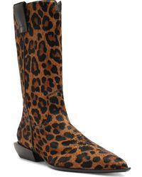 SCHUTZ SHOES - Ashley Genuine Calf Hair Western Boot - Lyst