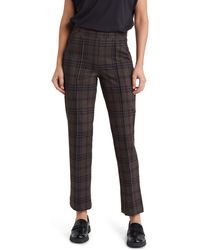 Hue - Pintuck Plaid Pull-on Trousers - Lyst