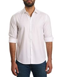Jared Lang - Trim Fit Solid Pima Cotton Button-up Shirt - Lyst