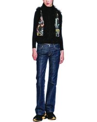 Anna Sui - Tapestry Faux Fur Trim Vest - Lyst