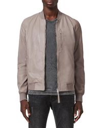 all saints blenham leather bomber jacket