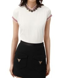 Versace - Greca Trim Stretch Cotton Jersey T-Shirt - Lyst