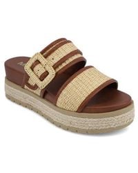 MIA - Kylian Espadrille Platform Wedge Slide Sandal - Lyst