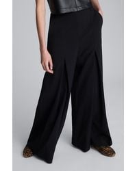Kenneth Cole - Inverted Pleat Wide Leg Pants - Lyst
