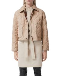 Burberry - Lanford Corduroy Collar Quilted Jacket - Lyst