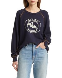 The Great - The College Mountain Graphic Cotton Sweatshirt - Lyst