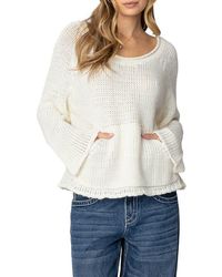 Edikted - Open Stitch Kangaroo Pocket Sweater - Lyst