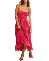 Free People - Taking Sides Tiered Cotton Maxi Dress - Lyst