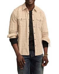 Lucky Brand - Plaid Long Sleeve Corduroy Western Shirt - Lyst