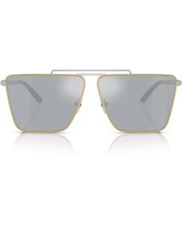 Versace - 64mm Mirrored Oversize Pillow Sunglasses - Lyst
