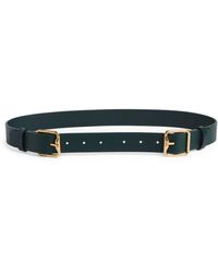 Burberry - Double Buckle Leather Belt - Lyst