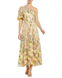 Mac Duggal - Floral Embroidery One-shoulder Cocktail Dress - Lyst
