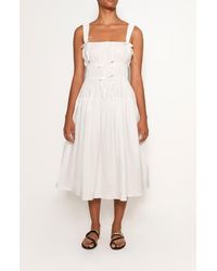 The Lulo Project - Bahia Tie Sleeveless Midi Dress - Lyst