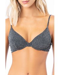 Maaji - Dainty Reversible Silver Underwire Bikini Top At Nordstrom - Lyst