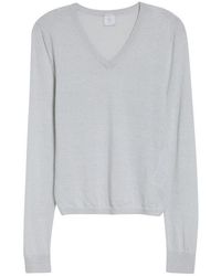 Eleventy - Wool Blend V-Neck Sweater - Lyst