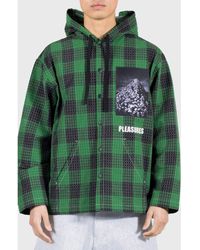 Pleasures - Virtual Hooded Snap-Up Shirt - Lyst