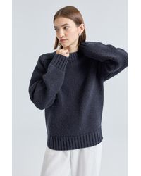 ALMINA CONCEPT - Knit Wool Crewneck Sweater - Lyst