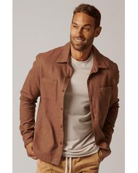 LEISURE LAB - Cotton Tweed Button Up - Lyst