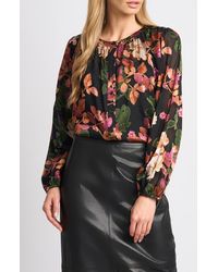 Ted Baker - Adina Floral Print Long Sleeve Top - Lyst