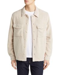 BOSS - Enalu Oversize Fleece Button-up Shirt Jacket - Lyst