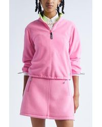 Sandy Liang - Lilbean Polar Fleece Quarter Zip Pullover - Lyst