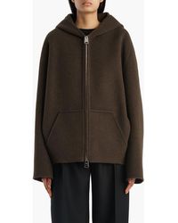 KHAITE - Dolem Double Face Wool Full Zip Hoodie - Lyst