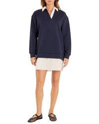 English Factory - Mixed Media Long Sleeve Dress - Lyst