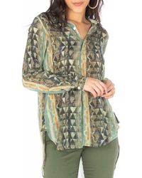 Apny - Long Sleeve Tunic Shirt - Lyst