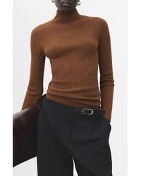 Mango - Simonet Turtleneck Rib Sweater - Lyst