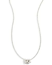Mint & Lily - Tiny Script Initial Necklace - Lyst