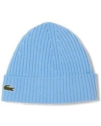Lacoste - Wool Cuff Beanie - Lyst
