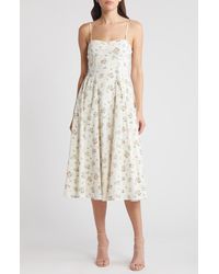 Charles Henry - Floral Print Bustier Sleeveless Maxi Dress - Lyst