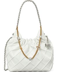 Tory Burch - Mini Fleming Distressed Leather Hobo Bag - Lyst
