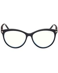 Tom Ford - 55Mm Round Light Blocking Glasses - Lyst