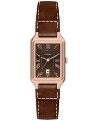 Fossil - Raquel Leather Strap Watch, 23Mm X 38Mm - Lyst